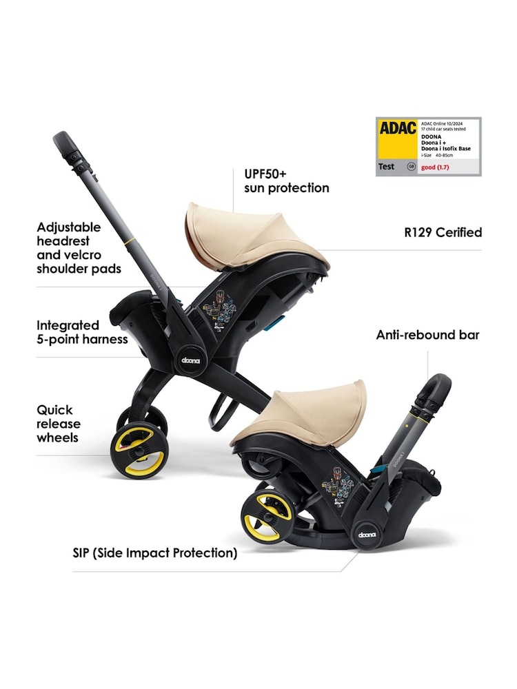 Doona i Sahara Sand Car Seat and Stroller - Image 8 of 8