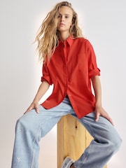 Red Oversized Shirt - Image 1 of 7
