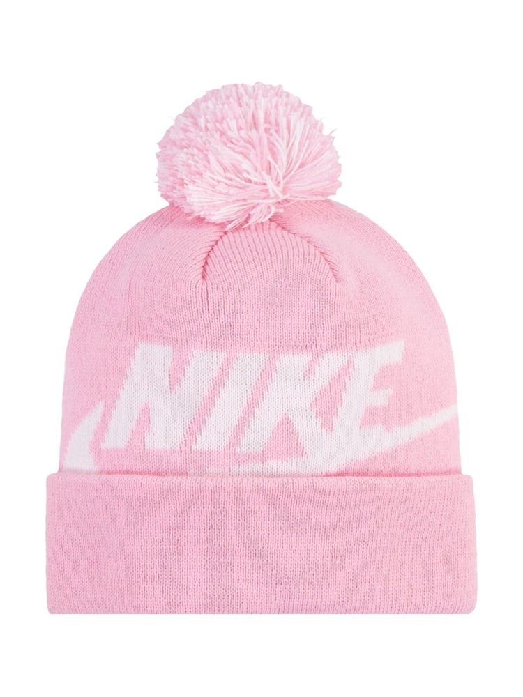 Nike Pink Swoosh Pom Beanie Hat and Gloves Set - Image 5 of 5 Nike Pink Swoosh Pom Beanie Hat and Gloves Set - Image 5 of 5