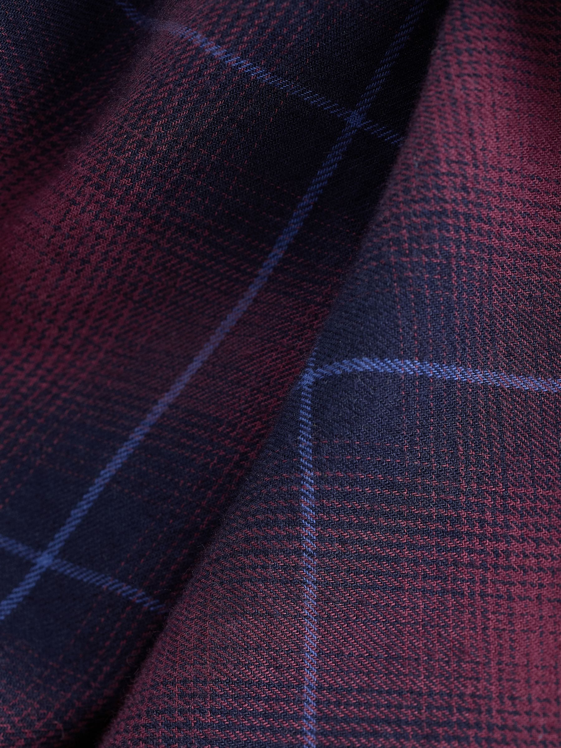 Buy Red/Navy Blue Check Long Sleeve 100% Cotton Oxford Shirt
