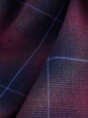 Red/Navy Blue Check Long Sleeve 100% Cotton Oxford Shirt - Image 6 of 9