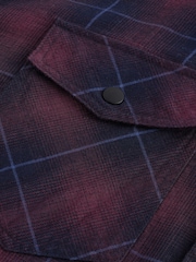 Red/Navy Blue Check Long Sleeve 100% Cotton Oxford Shirt - Image 8 of 9