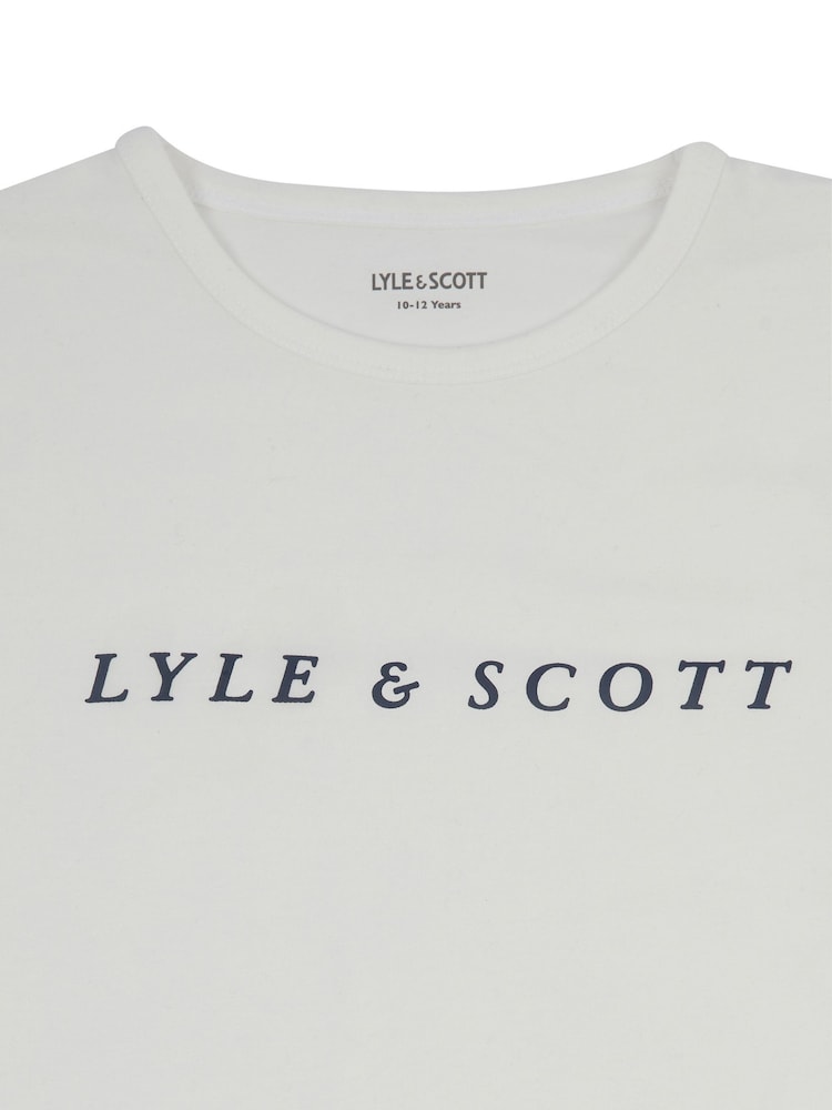 Lyle & Scott White Boys Ezekial Gifting Sleepwear Set - Image 3 of 5