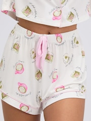 Boux Avenue White Matcha Modal Short Pyjamas Set - Image 3 of 6