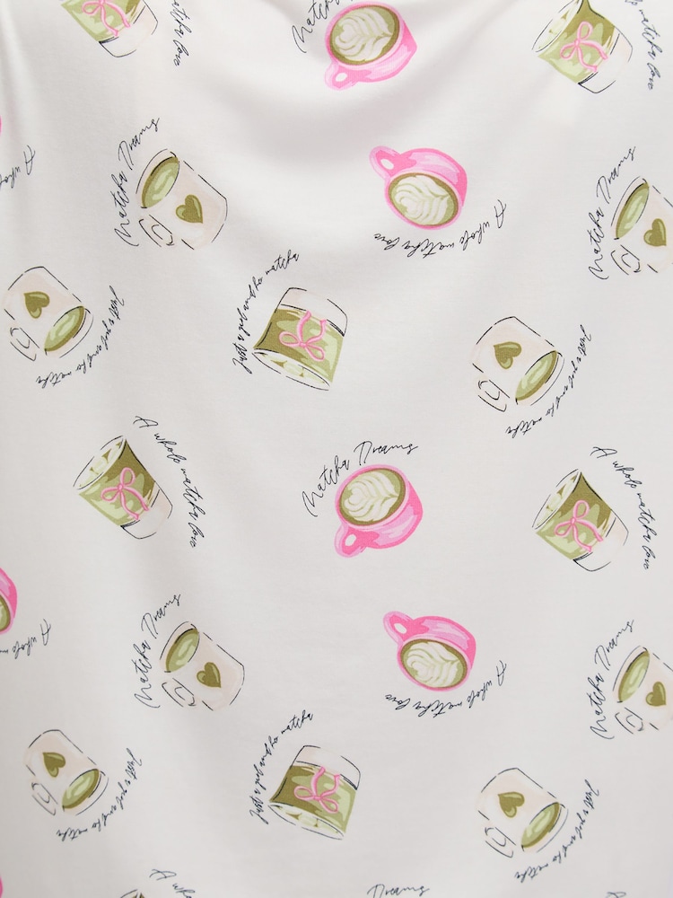 Boux Avenue White Matcha Modal Short Pyjamas Set - Image 6 of 6 Boux Avenue White Matcha Modal Short Pyjamas Set - Image 6 of 6