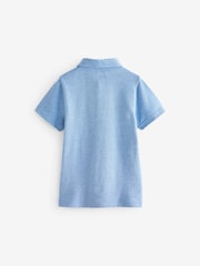 Blue Marl Short Sleeve Polo Shirt (3-16yrs) - Image 2 of 3