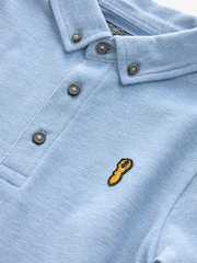 Blue Marl Short Sleeve Polo Shirt (3-16yrs) - Image 3 of 3