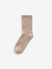 Neutral Thermal Wool Blend Ankle Socks 3 Pack With Silk - Image 2 of 4