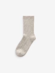 Neutral Thermal Wool Blend Ankle Socks 3 Pack With Silk - Image 3 of 4