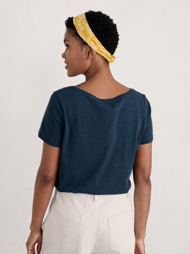 Seasalt Cornwall Blue Appletree T-Shirt - Image 2 of 4