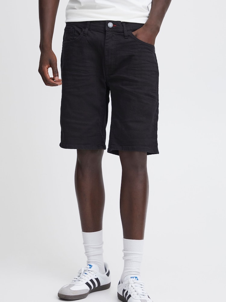 Blend Black Stretch Denim Shorts - Image 1 of 5