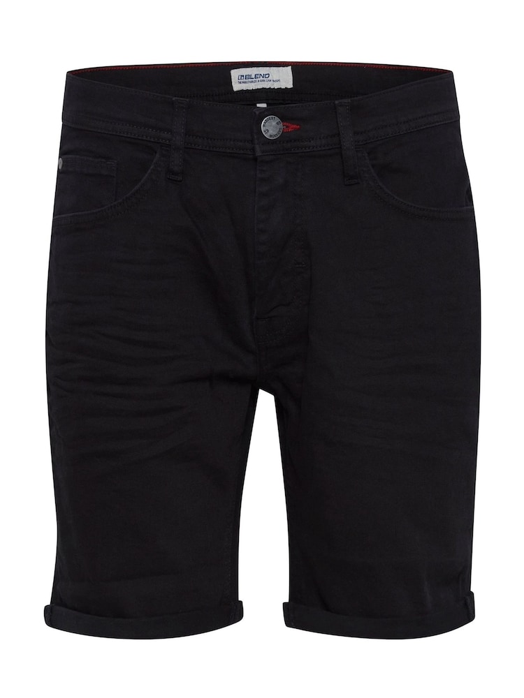 Blend Black Stretch Denim Shorts - Image 5 of 5