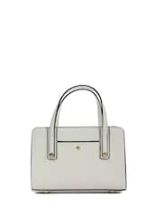 Dune London White Dinkydenbeigh Mini Branded Handle Tote Bag - Image 3 of 5