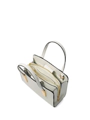 Dune London White Dinkydenbeigh Mini Branded Handle Tote Bag - Image 4 of 5