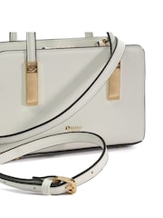 Dune London White Dinkydenbeigh Mini Branded Handle Tote Bag - Image 5 of 5
