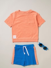 Orange - Lily & Jack 3-teiliges Outfit-Set aus 100 % Baumwolle mit Oberteil, Shorts und Sonnenbrille - Bild 1 von 5