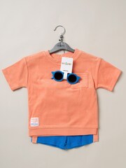 Orange - Lily & Jack 3-teiliges Outfit-Set aus 100 % Baumwolle mit Oberteil, Shorts und Sonnenbrille - Bild 2 von 5