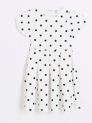 River Island White Girls Polka Dot Dress - Image 1 of 3