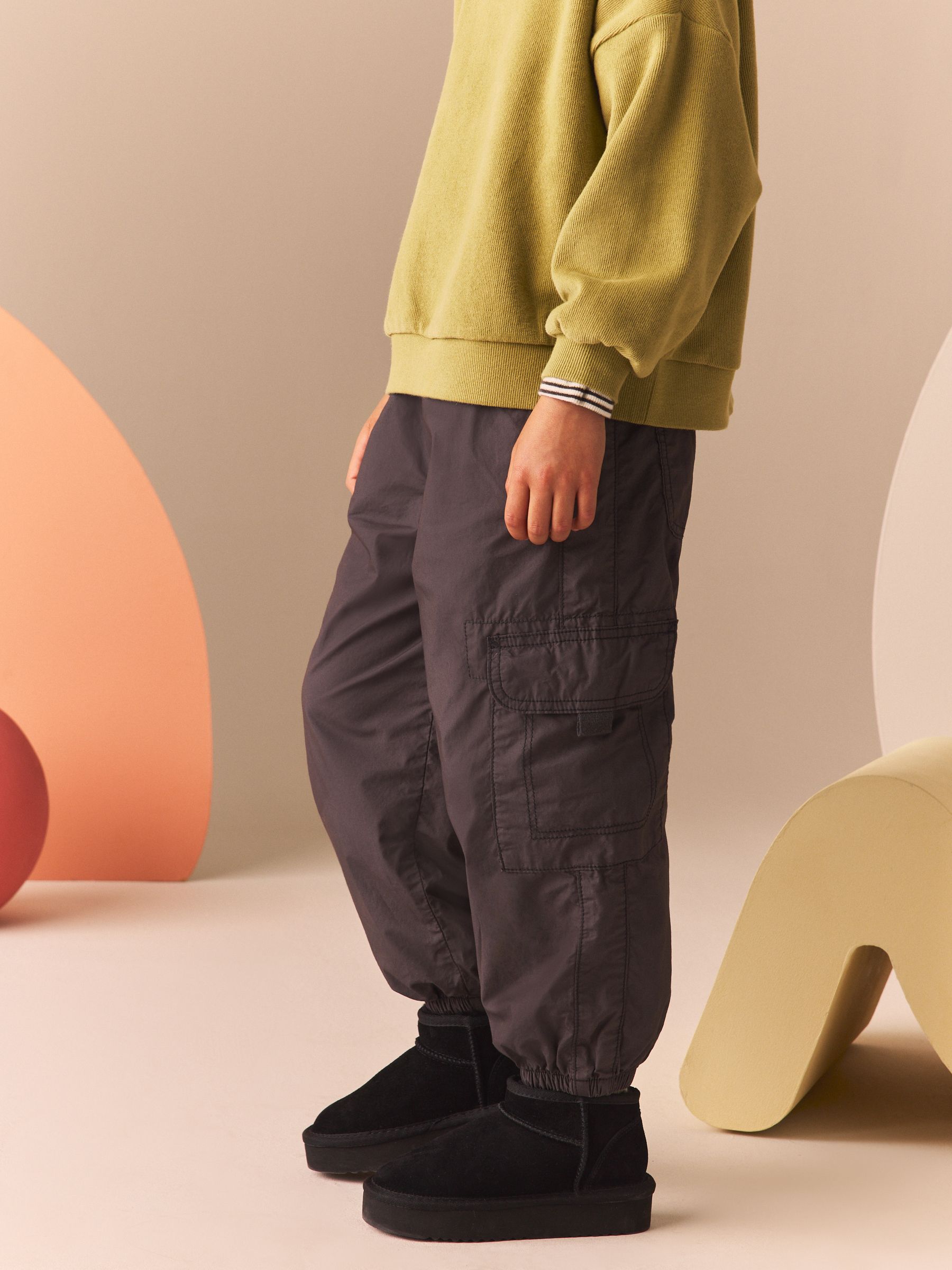 CLANE COTTON PARACHUTE PANTS ブラウン サイズ2 CLANE COTTON PARACHUTE PANTS ブラウン サイズ2