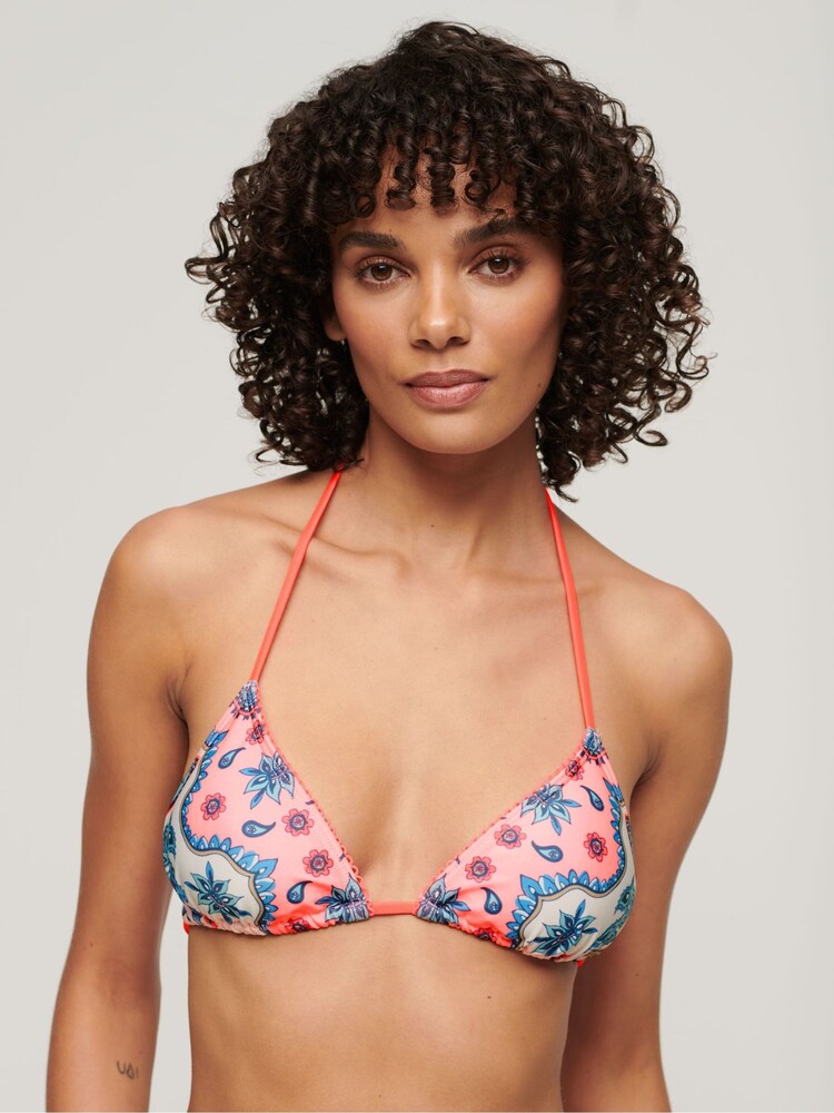 SUPERDRY Pink SUPERDRY String Triangle Bikini Top - Image 1 of 4