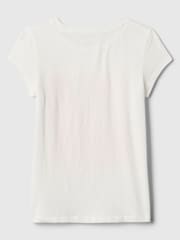 Gap White Leopard Crew Neck Short Sleeve T-Shirt (4-13yrs) - Image 2 of 2