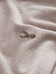 Neutrales Hirschmotiv-Logo - Langärmeliges Polo-Shirt aus Feinstrick - Bild 6 von 6