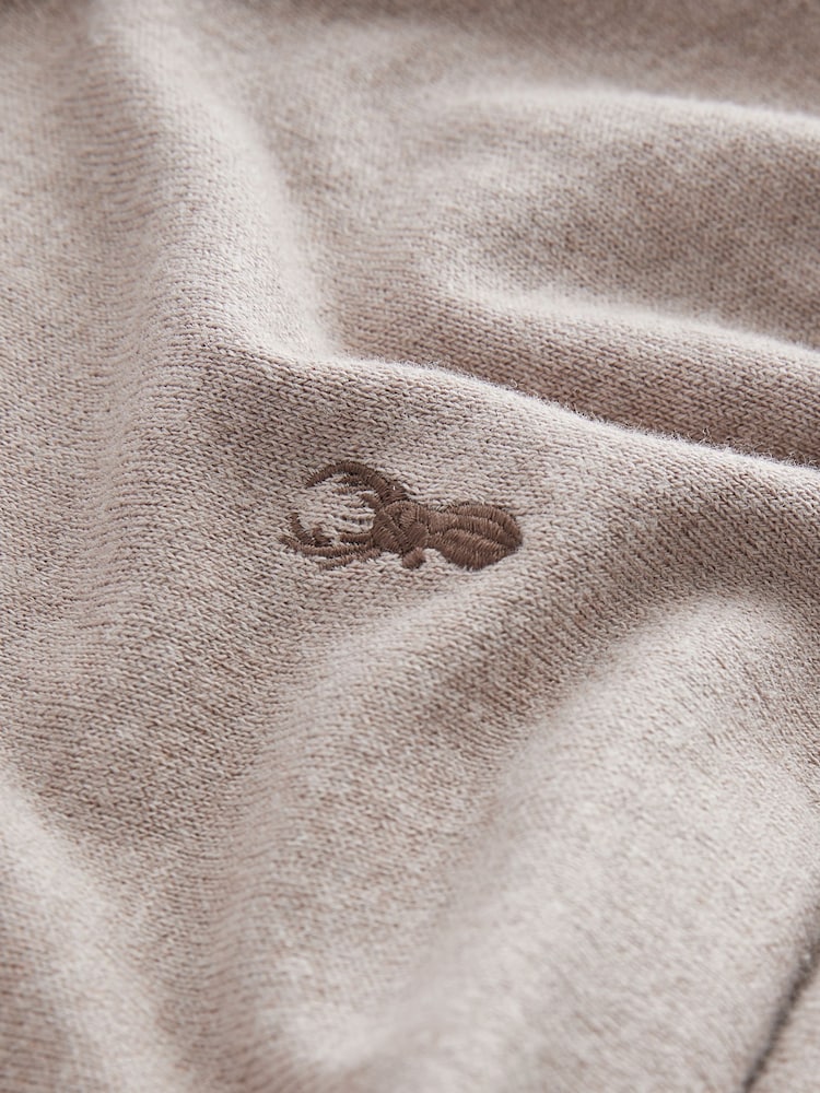 Neutrales Hirschmotiv-Logo - Langärmeliges Polo-Shirt aus Feinstrick - Bild 6 von 6