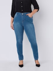 Evans Curve High Waisted Skinny Jeans - Image 1 of 5