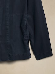 Banana Republic Blue Tencel-Linen Shirt Jacket - Image 3 of 3