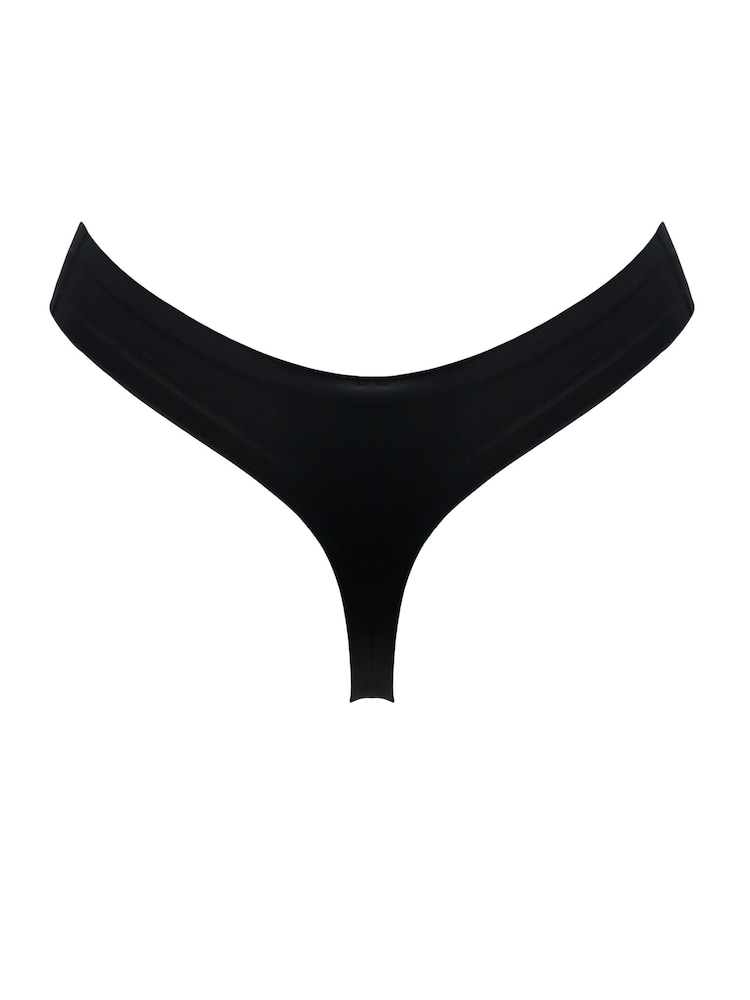 Schwarz - Pour Moi Effortless No VPL Invisible Thong - Bild 4 von 4
