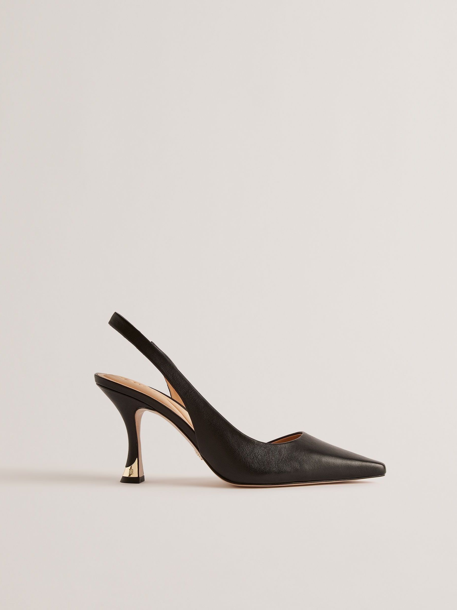 Buy Ted Baker Black Ariii High Heeled Slingback Pumps With Hardware from Next Luxembourg