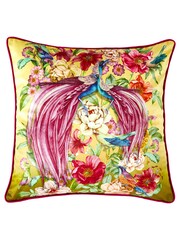 Joe Browns Gold Peacock Plumage Reversible Cushion - Image 2 of 6
