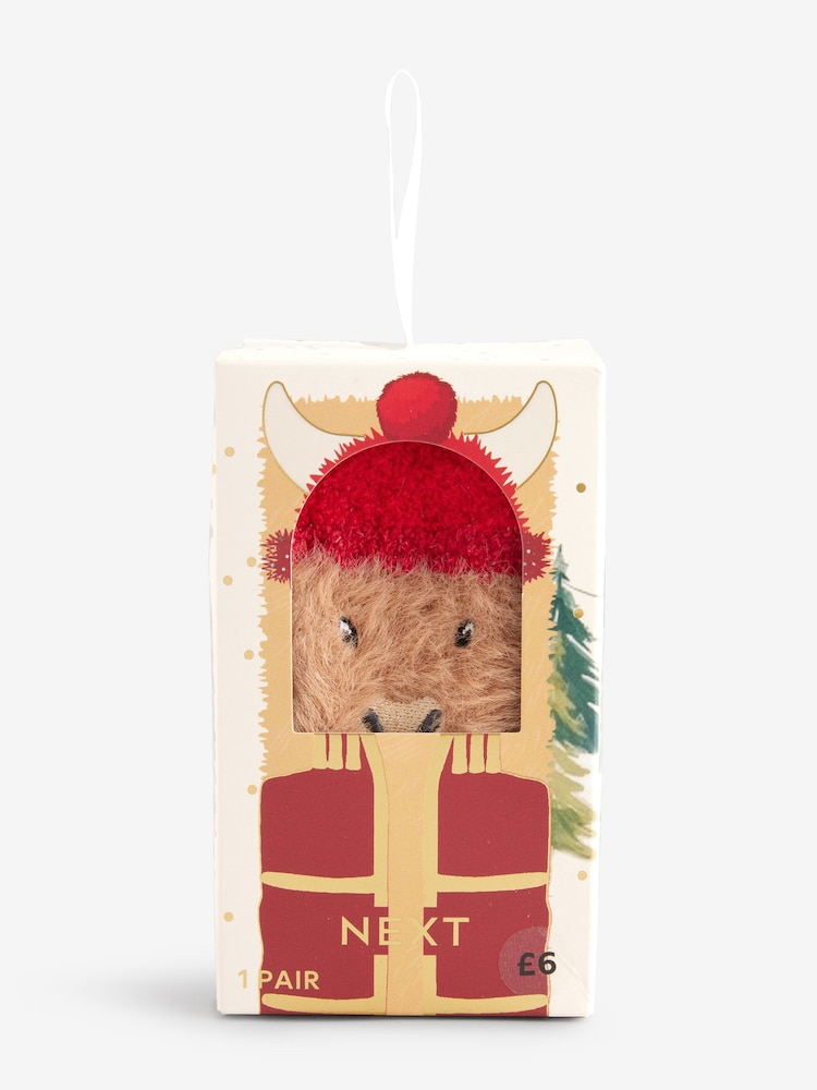 Hamish The Highland Cow Christmas Cosy Socks In Box - Image 4 of 4