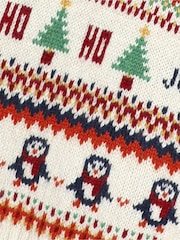 JoJo Maman Bébé pleten božični praznični prijatelji fairisle pulover - Slika 3 iz 11