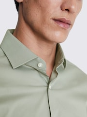 MOSS Green Slim Stretch Shirt - Image 2 of 4
