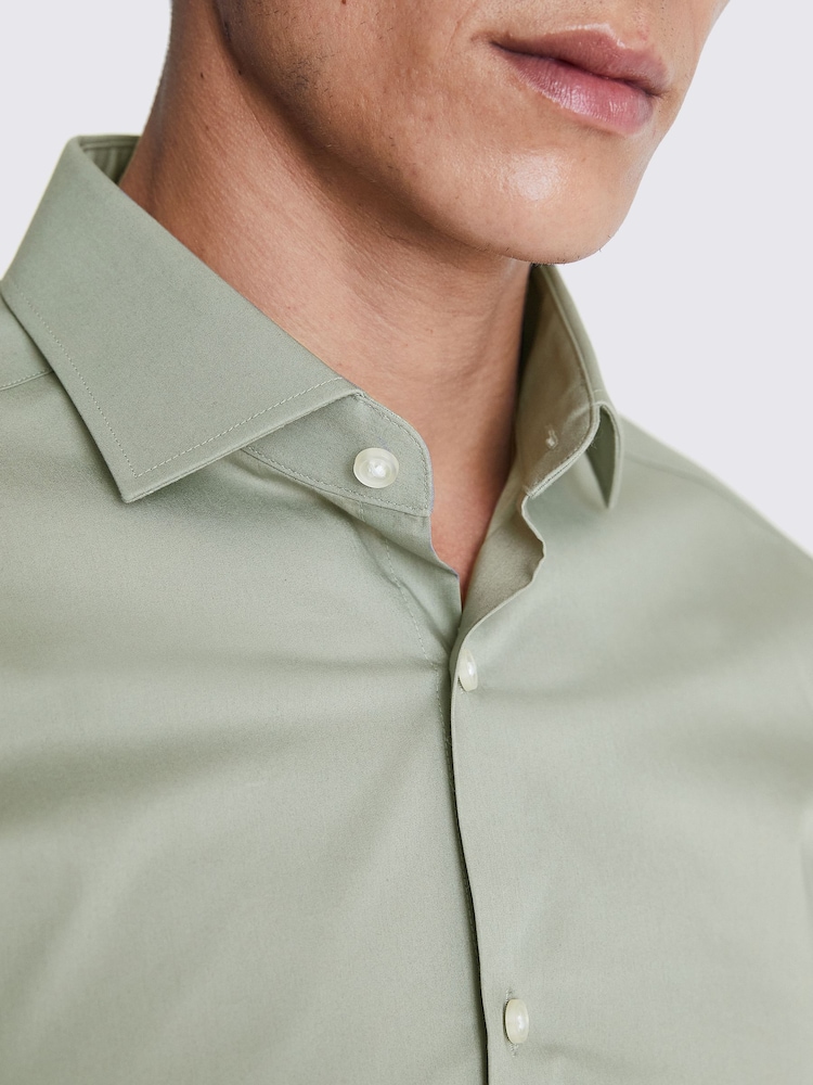 Buy MOSS Green Slim Stretch Shirt from Next USA