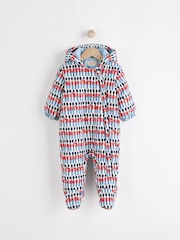 Cath Kidston Blue Solider Baby Corduroy All-In-One Pramsuit - Image 1 of 5