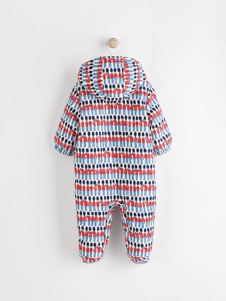 Cath Kidston Blue Solider Baby Corduroy All-In-One Pramsuit - Image 2 of 5