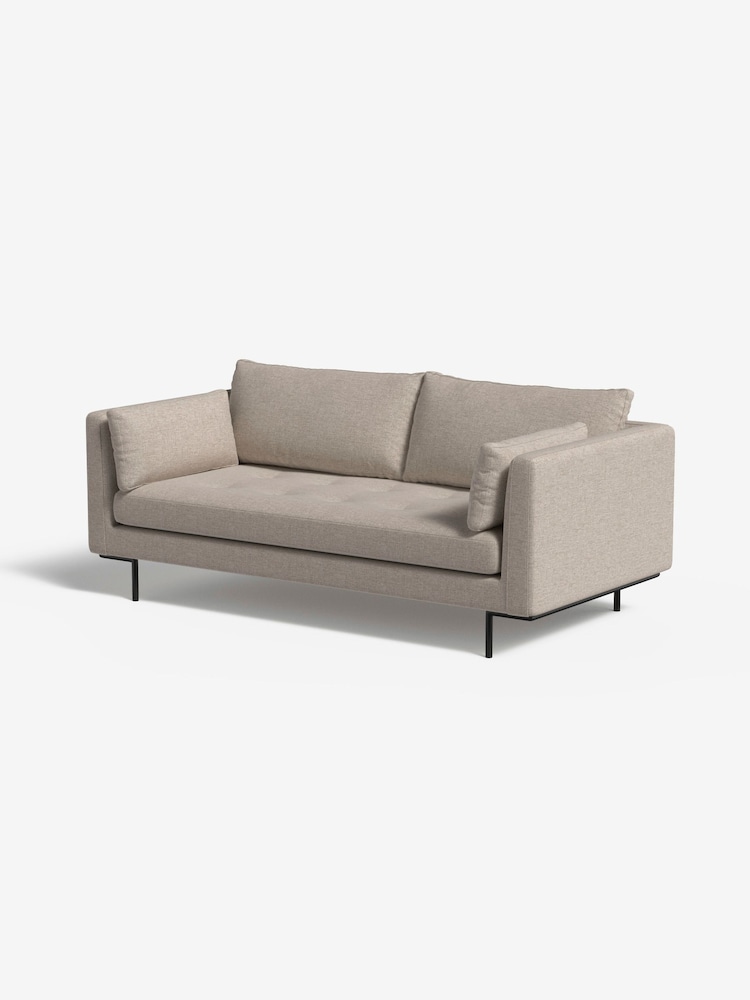 MADE.COM Textured Weave Natural Harlow 2 Seater Sofa - Image 1 of 3