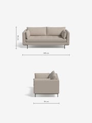 MADE.COM Textured Weave Natural Harlow 2 Seater Sofa - Image 3 of 3
