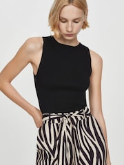 Mango Black Bow Printed Trousers - Image 3 of 6