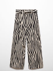 Mango Black Bow Printed Trousers - Image 5 of 6