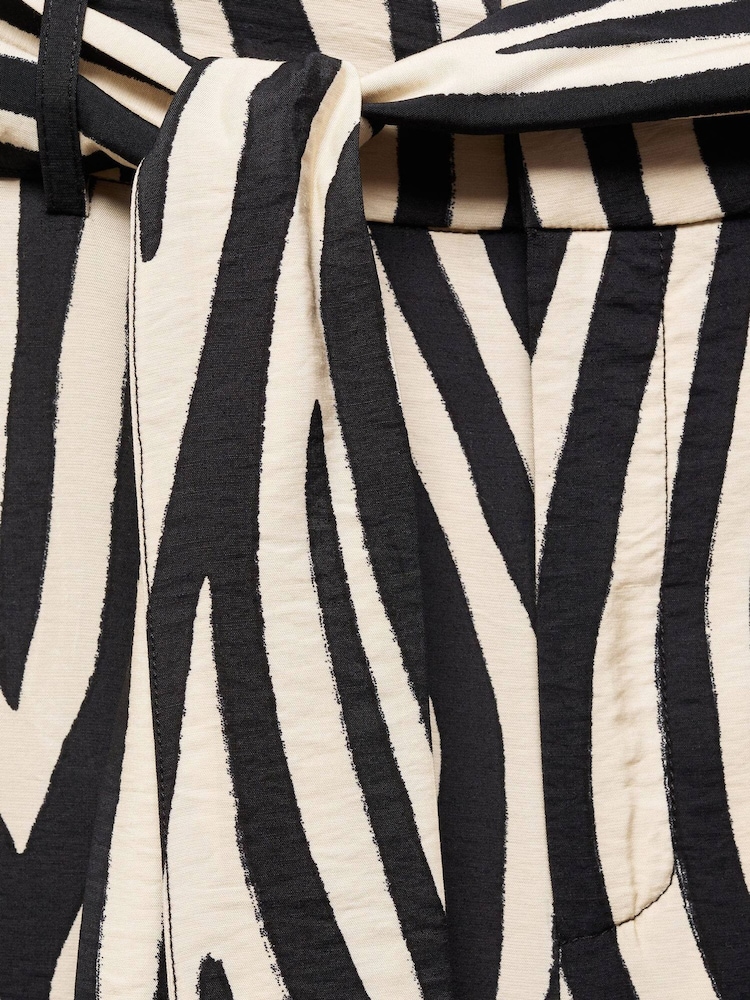 Mango Black Bow Printed Trousers - Image 6 of 6