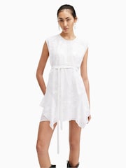 AllSaints White Audrina Emb Dress - Image 4 of 7