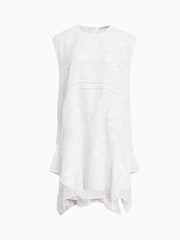 AllSaints White Audrina Emb Dress - Image 7 of 7