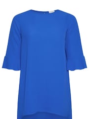 Yours Curve Blue Flute Sleeve Tunic - Image 5 of 5