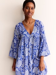 Boden Blue Sarah Maxi Kaftan Dress - Image 1 of 5