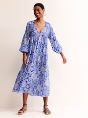 Boden Blue Sarah Maxi Kaftan Dress - Image 2 of 5