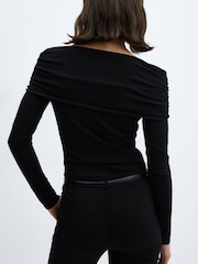 Mango Black Off-The-Shoulder Knitted Sweater - Image 3 of 6