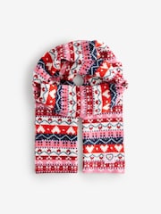 Cath Kidston Pink Fairisle Pattern Scarf - Image 2 of 4